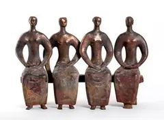 Quattro figure femminili sedute... by Sava Sandić, Discrete condizioni, offered Sep 2021