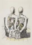 Gli archeologi by Giorgio de Chirico, 1969, lithograph a colori, offered May 2017