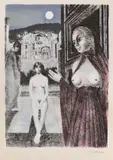 Paul Delvaux, La regina di Saba, screenprint