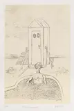 Giorgio de Chirico, Bagni pomeridiani, 1972, Incisione a vernice molle