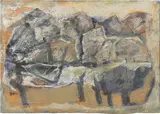 Mario Sironi, Paesaggio, mixed media on paper