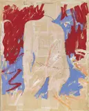 Cosmesi by Mario Schifano, 1979, enamel on paper millimetrata applicata on canvas, offered May 2017