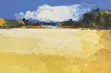 Paesaggio al mare by Sergio Scatizzi, oil on cardboard, offered May 2017