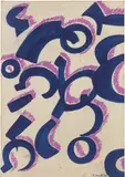 Carla Accardi, Blu lilla, 1997, mixed media on paper