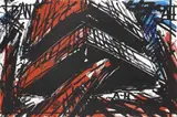 Vinicio Berti, Costruzione in alto AH BAN, 1989, acrylic on canvas