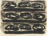 Senza titolo by Yannis Kounellis, catrame on paper, offered May 2017
