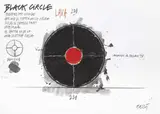 Fabrizio Plessi, Black circle, 2008, mixed media on paper applicata on panel