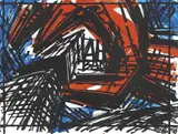 Vinicio Berti, Incontro Scontro Positivo AH, 1986, acrylic on canvas