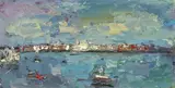 Laguna by Sergio Scatizzi, oil on panel, offered May 2017