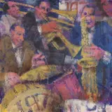 Remo Squillantini, Jazz, oil on panel