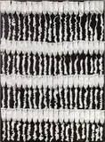 Arman, Senza titolo, 1998, tubetti schiacciati and acrylic on canvas tesa on panel