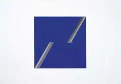 Getulio Alviani, Senza titolo, 1980, acrylic and alluminio on paper applicata on pannello
