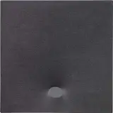 Turi Simeti, Un ovale nero, 1984, acrylic on canvas sagomata