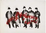 Senza titolo by Mario Schifano, enamel and spray on canvas, offered May 2017
