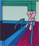 Valerio Adami, Bagno turco, 1969, oil on canvas