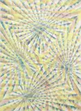 Mario Nigro, Vibrazioni simultanee, 1961, tempera on paper applicata on canvas