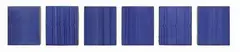 Senza titolo (Trevalley I-VI) by Jason Martin, 1995, pigmento blu on canvas, offered May 2017