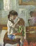 Giulio Salti, Mammina, 1969, oil on faesite