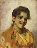 Federico Andreotti, Ritratto di fanciulla, oil on panel