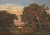 Pietro Senno, Tramonto in Maremma, 1864, oil on canvas