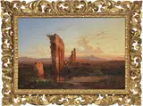 Alessandro La Volpe, Campagna romana, 1854, oil on canvas
