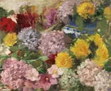 Virgilio Ripari, Fiori, oil on cardboard