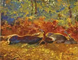 Plinio Nomellini, I daini morti