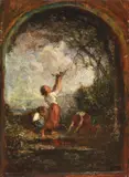 Antonio Fontanesi, Presso il fonte