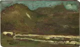Beppe Ciardi, Paesaggio, oil on cardboard