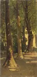 Achille Befani Formis, Nel parco, oil on panel