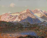 Il Monte Rosa dalla Valsesia by Carlo Costantino Tagliabue, oil on compensato, offered Apr 2017