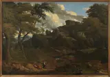 Paesaggio con figure by Jean Baptiste Huysmans, oil on canvas, offered Apr 2017