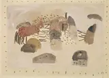 Cavallini by Zoran Mušič, 1953, gouache and watercolour on paper, offered Nov 2016