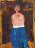 Bruno Cassinari, Giovane che si spoglia, 1967, oil on canvas