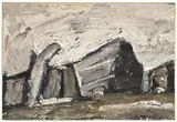 Montagne e grande albero by Mario Sironi, tempera grassa on paper applicata on canvas, offered Nov 2016
