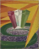 Giacomo Balla, Colpo di fucile, Canto patriottico in Piazza di Siena, 1915, oil on canvas
