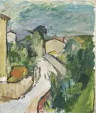 Ardengo Soffici, Strada del Poggio, 1910, oil on cardboard applicato on canvas