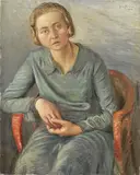 Giorgio de Chirico, Figura in verde (Ritratto di Raissa)