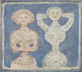 Massimo Campigli, Due figure su fondo blu