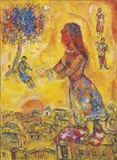 Marc Chagall, Arbre et maisons, 1970, oil on canvas