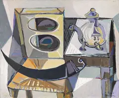 Renato Birolli, Natura morta - Parigi, 1947, oil on canvas