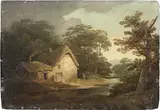 William Payne, Cottage nel bosco, 1821, oil on cardboard