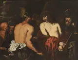 Ecce Homo tra i manigoldi by Giovanni Battista Langetti, oil on canvas, offered Oct 2016