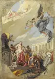 Giuseppe Cassioli, Martirio di Sant'Agata, da Tiepolo, oil on canvas