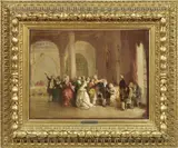 Annibale Gatti, «Franklin incoronato a Parigi» (recto) e «Processione del Corpus Domini alla Villa Le Rose» (verso)