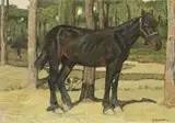 Cavallo by Ruggero Panerai, oil on canvas applicata on cardboard, offered Oct 2016
