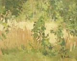 Orto by Raffaello Sorbi, oil on tavoletta, offered Oct 2016