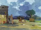 Casolare Maremmano - Toscana by Renato Natali, oil on canvas, offered Oct 2016