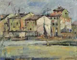 Piazza Tasso by Enzo Pregno, oil on canvas, offered Oct 2016