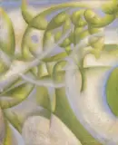 Giacomo Balla, Morbidezze di primavera, 1917, oil on canvas applicata on paper